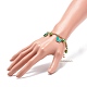Alloy Enamel & Glass Pearl Charm Bracelet with 304 Stainless Steel Chains for Women(BJEW-JB08707-05)-3