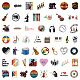 Music Theme PVC Plastic Sticker Labels(STIC-PW0005-07A)-1