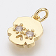 Brass Micro Pave Cubic Zirconia Charms(ZIRC-F083-012G-RS)-1