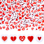 600Pcs Opaque Acrylic Beads, Heart, Red, 7~8.5x7~8.5x4mm, Hole: 1.5~1.8mm(OACR-PA0001-25)