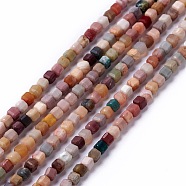 Natural Agate Beads Strands, Faceted, Cube, 2x2x2mm, Hole: 0.5mm, about 166~167pcs/strand, 15.35~15.55 inch(39~39.5cm)(X-G-G991-C02)