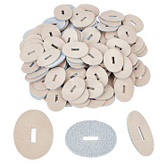 Leather Handle Washers, Leather Spacer, Oval, for Knife Making, Light Khaki, 33x25x2mm, Hole: 10x3mm(AJEW-WH0317-34B)