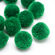 DIY Doll Craft Polyester Pom Pom Ball, Round, Dark Green, 20mm(X-AJEW-S063-2.0cm-03)
