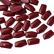 Opaque Acrylic Cabochons, Nuggets, Dark Red, 27x14.5x5mm, about 300pcs/500g(MACR-S373-136-A01)
