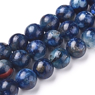 Natural Kyanite/Cyanite/Disthene Beads Strands, Dyed, Round, 8mm, Hole: 1.2mm, about 50 pcs/Strand, 16.14 inch(41 cm)(G-D0006-C06-8mm-01)
