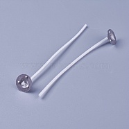 Paraffin Candle Wick, White, 80~83x2x12mm, about 100pcs/bag(AJEW-WH0096-40)