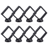 Plastic Picture Display Stands, with TPU Film and Display Stand Base, Black, 16pcs/set(ODIS-FH0001-01B-01)