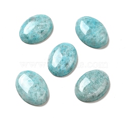 Natural Calcite Cabochons, Dyed, Oval, Dark Turquoise, 30x22x7.5mm(G-I339-07B)