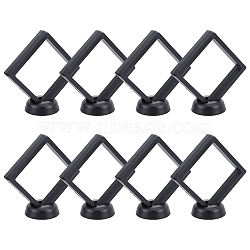 Plastic Picture Display Stands, with TPU Film and Display Stand Base, Black, 16pcs/set(ODIS-FH0001-01B-01)