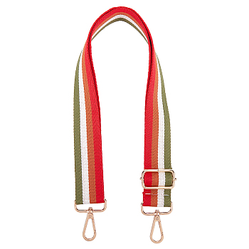 Canvas Bag Straps, with Alloy Swivel Clasps, Bag Replacement Accessories, Red, 71cm