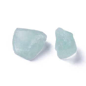 Natural Fluorite Beads, Nuggets, No Hole/Undrilled, Cadet Blue, 15~72x15~39x13~32.5mm, about 100g/bag