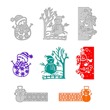 GLOBLELAND 4Pcs 4 Styles Carbon Steel Cutting Dies Stencils, for DIY Scrapbooking/Photo Album, Decorative Embossing DIY Paper Card, Mixed Patterns, 1pc/style