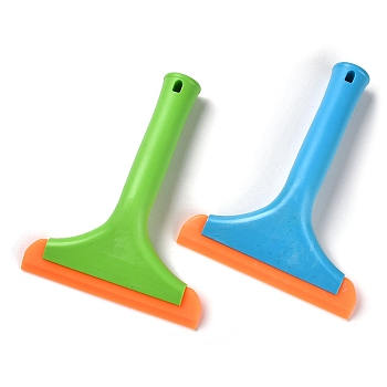 (Defective Closeout Sale: Scratched)2Pcs Flexible Silicone Squeegee, 5.9" Blade Window Squeegee Shower Squeegee for Glass Doors, Car Windshield, Mirror, Window, Mixed Color, 190x152x28mm