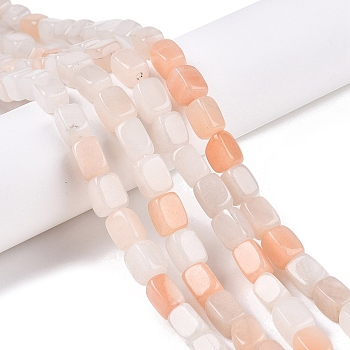 Natural Pink Aventurine Beads Strands, Cuboid, 9.5~11.5x8~8.5x7~8mm, Hole: 1mm, about 33pcs/strand, 14.76''(37.5cm)