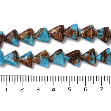 Assembled Bronzite and Synthetic Turquoise Beads Strands(G-Q017-B02-01)-5