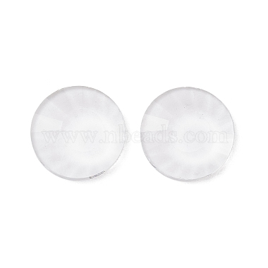 Clear Flat Round Glass Cabochons