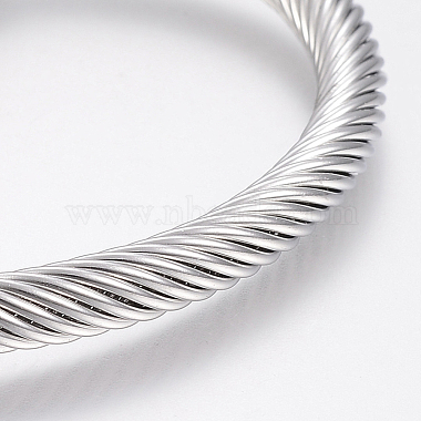 304 Stainless Steel Cuff Bangles Torque Bangles(BJEW-H570-09)-3