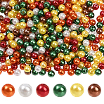 6 Colors Imitation Pearl Acrylic Beads, Dyed, Round, Mixed Color, 6x5.5mm, Hole: 1.5~2mm, 240pcs/color, 1440pcs/set(OACR-SP0001-76A)