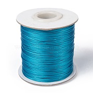 Waxed Polyester Cord, Bead Cord, Dark Cyan, 0.5mm, about 169.51~174.98 Yards(155~160m)/Roll(YC-0.5mm-110)