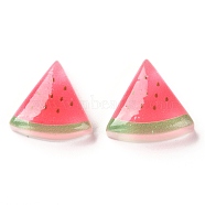 Transparent Resin Decoden Cabochons, Watermelon, Red, 17.5x18x6.5mm(X-CRES-J046-03E)
