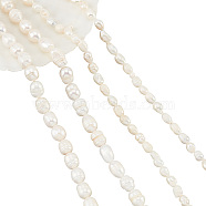 4Strands 2 Styles Natural Cultured Freshwater Pearl Beads Strands, Rice, Seashell Color, 5~11.5x5~8.5mm, Hole: 0.7~0.8mm,  2 strands/style(PEAR-NB0001-64)
