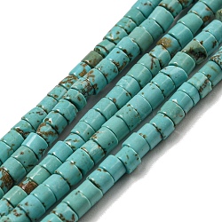 Natural Turquoise Beads Strands, Flat Round/Disc, Heishi Beads, 3x2mm, Hole: 0.8mm, about 167pcs/strand, 15.16 inch(38.5cm)(G-C084-D10-02)