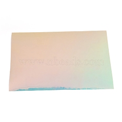 Transparent PVC Vinyl Sheets, Iridescent Magic Mirror Effect, Gold, 30.2x20.2x0.06cm(DIY-WH0163-09A-04)