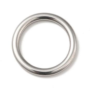 304 Stainless Steel Linking Rings, Round Ring, Stainless Steel Color, 33x4mm, Inner Diameter: 25mm