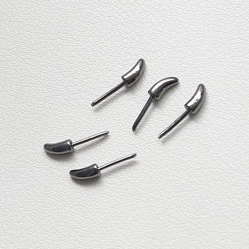 Brass Head Pins, for Ghost Witch Baroque Pearl Making, Cat Tail, Gunmetal, 3x4mm