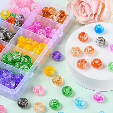 150 pièces 10 couleurs perles acryliques craquelées transparentes(MACR-YW0001-65)-6