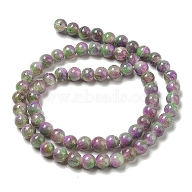 teints jade naturel perles brins(G-F764-01F)-3