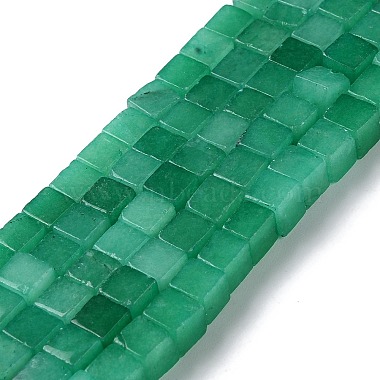 Sea Green Cube White Jade Beads