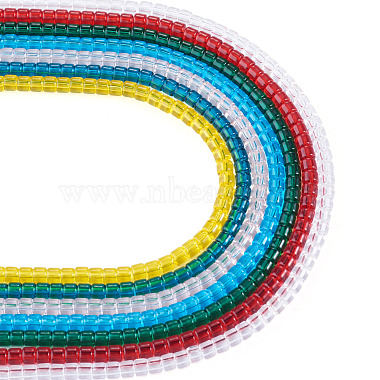 14 Str&auml;nge 7 Farben transparente Glasperlenstr&auml;nge(GLAA-TA0004-22)-2