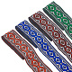 Elite 14M 4 Colors Ethnic Style Rhombus Pattern Polyester Ribbon(OCOR-PH0003-89)-1