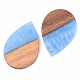Opaque Resin & Walnut Wood Pendants(RESI-S389-037A-C)-3