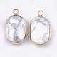 Natural Howlite Pendants(G-T112-12J)-2