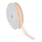 15 Yards Polyester Ruffled Elastic Lace Trim, for Clothes Sewing, PeachPuff, 3/4 inch(20mm)(OCOR-WH0088-81C)