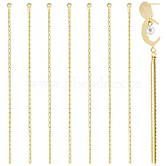 20Pcs Brass Coreana Chain Tassel Pendants, Nickel Free, Real 18K Gold Plated, 71x0.8x0.5mm, Hole: 1mm(KK-BBC0013-70)