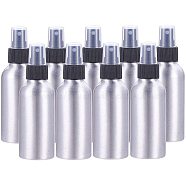 Refillable Aluminum Bottles, Salon Hairdresser Sprayer, Water Spray Bottle, Platinum, Black, 14.4x4.5cm, Capacity: 120ml(MRMJ-PH0001-05)