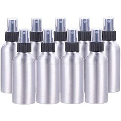 Refillable Aluminum Bottles, Salon Hairdresser Sprayer, Water Spray Bottle, Platinum, Black, 14.4x4.5cm, Capacity: 120ml(MRMJ-PH0001-05)