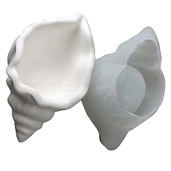 Conch Shaped DIY Storage Box Silicone Molds, Resin Casting Molds, for UV Resin, Epoxy Resin Craft Making, WhiteSmoke, 101x60x43.5mm(DIY-G109-02C)