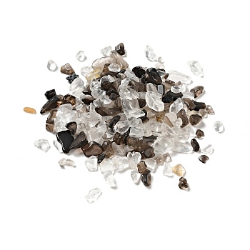 Natural Quartz Crystal & Smoky Quartz Beads, No-hole/Undrilled, Chip, 1~13x1~9x0.5~6mm, about 20000pcs/kg
