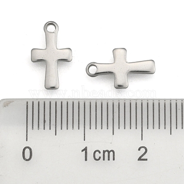 304 Stainless Steel Tiny Cross Charms(STAS-E104-34P)-3
