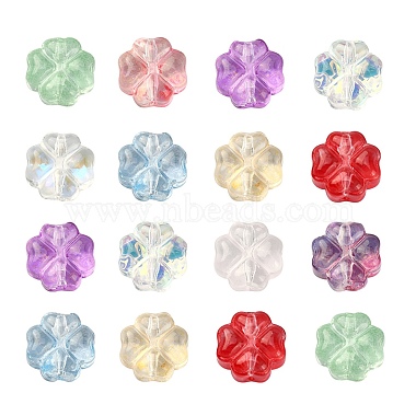 100pcs 10 couleurs perles de verre tchèque transparentes(GLAA-CJ0001-57)-6