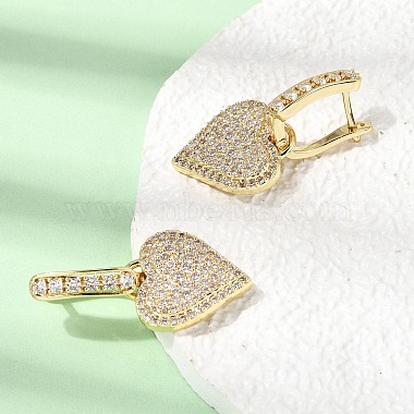 Brass Micro Pave Cubic Zirconia Hoop Dangle Earrings(EJEW-G471-15G)-4