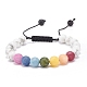 Natural Howlite & Mixed Stone Round Braided Bead Bracelet for Women(BJEW-JB08385-02)-1