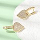 Brass Micro Pave Cubic Zirconia Hoop Dangle Earrings(EJEW-G471-15G)-4