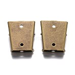 Iron Bolo Tie Slide Clasp, for Bolo Tie Making, Antique Bronze, 30x25x9.5mm, Hole: 2.5mm, Inner Diameter: 3.5x17mm(IFIN-F162-01A-AB)