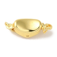 Rack Plating Brass Box Clasps, Long-Lasting Plated, Cadmium Free & Lead Free, Oval, Golden, 7x17x5mm(KK-M285-05A-G)