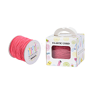 Elastic Cord, with Nylon Outside and Rubber Inside, Round, Light Coral, 1mm, 109.36yards/roll(100m/roll)(EC-JP0003-1mm-017A)